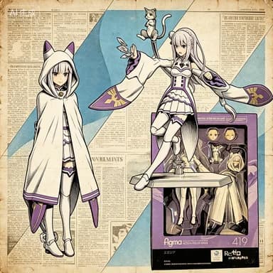 Offerta Speciale: Action Figure Anime Emilia di Re:ZERO -Starting Life in Another World- Figma 419 100% Originale, Collezione Mol To