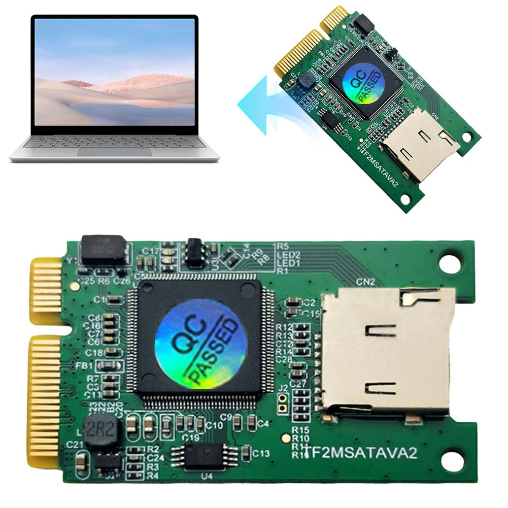 Adattatore per scheda Micro SD TF a scheda MSATA TF per SSD ad alta velocità per notebook