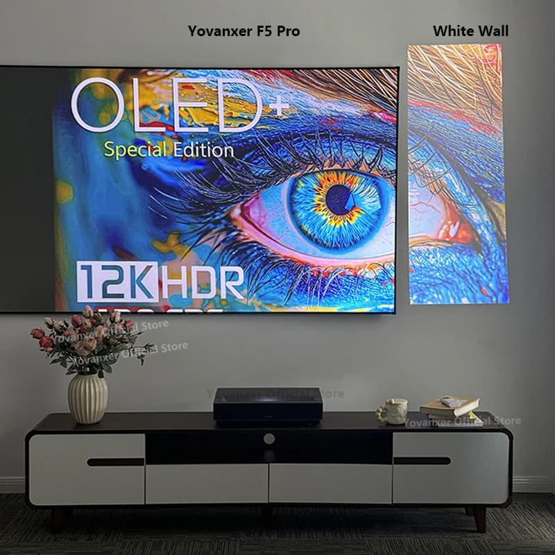 2025 Qualità dell'immagine UST ALR CLR Fresnel 5.0 Pro Schermo di proiezione da 110 pollici per proiettore a lancio ultra corto per Home Cinema