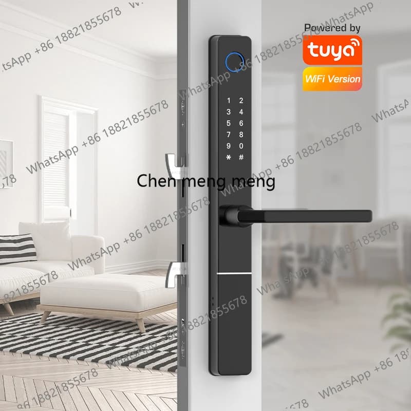 Serratura digitale intelligente per porta in UPVC e alluminio Euro 92/85/72mm Tuya WiFi Smart Home con impronta digitale.