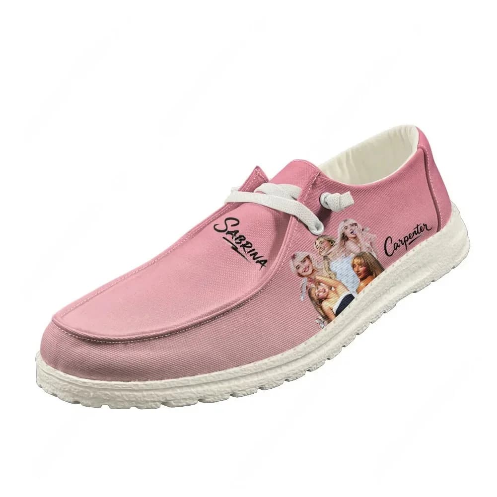 Sabrina Carpenter Mocassini Uomo Donna Ragazzo Scarpe Casual Leggere da Cantante Pop Calzature Piatte Leggere per Esterni Lavoro Quotidiano Scarpa Personalizzata Bianca