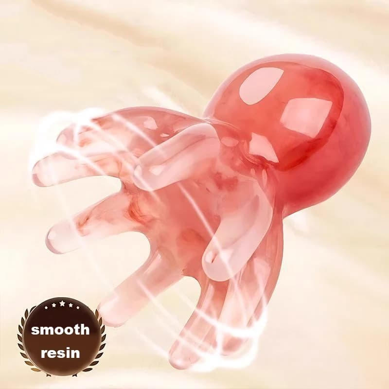 Octopus Massage Comb 8/14 Tooth Resin Korean Hair Care Acupressure Stress Relief Anti-Hair Loss Portable Head Massager for Home