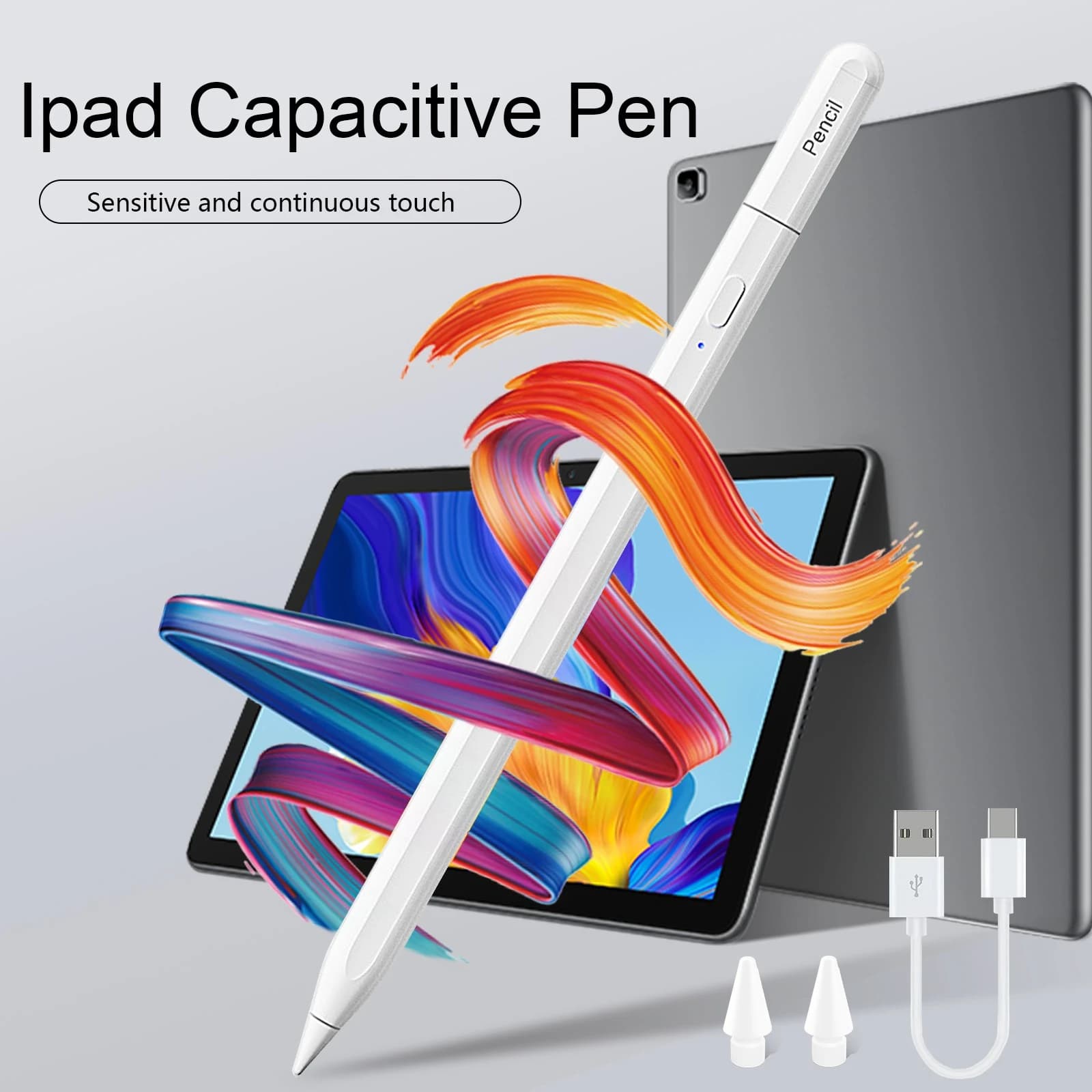 Penna Stilo per Apple Pencil Compatibile con iPad A16 Pro 13 11th M5 M4 12.9 Air 11 M3 M2 5 4 3 10 9 10th 9th Generation Mini 7 6