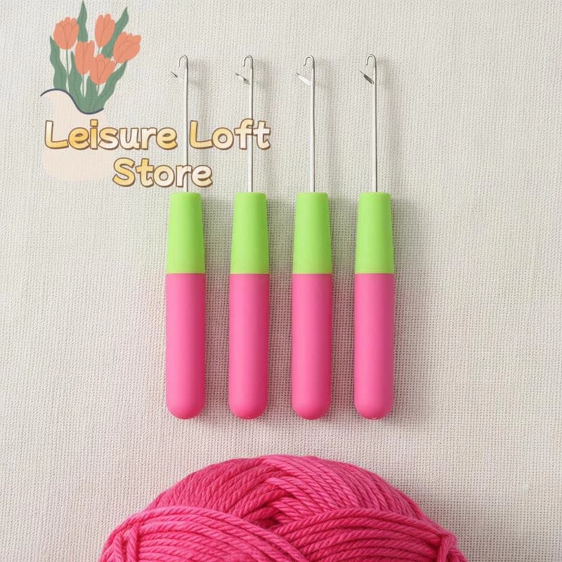 Plastic Crochet Hook Needles Easy to Use Dreadlock Hair Weaving Knitting Supplies 1/5 Pcs for Beginner Hair Stylist