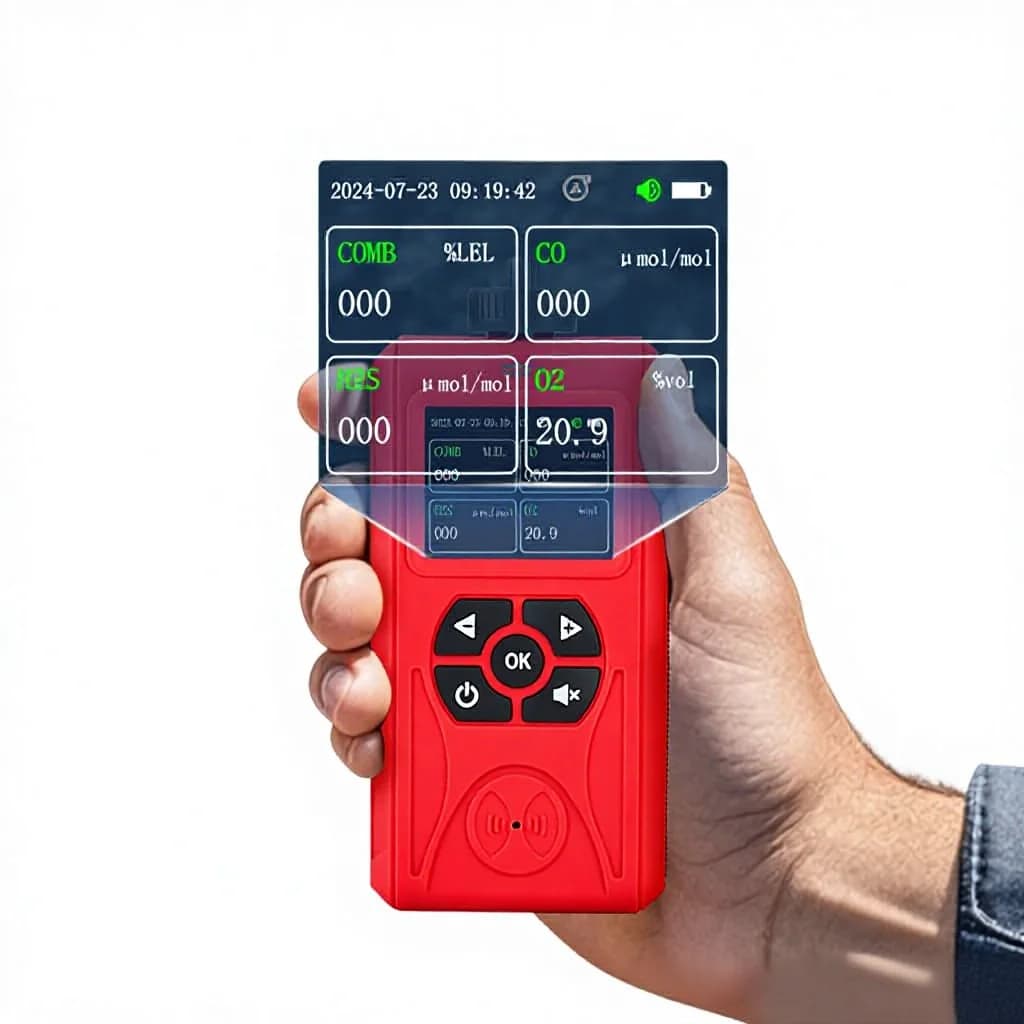 Handheld Oxygen Combustible Gas Detector Explosion Proof Ammonia Chlorine Hydrogen Sulfide Carbon Monoxide Portable Gas Detector
