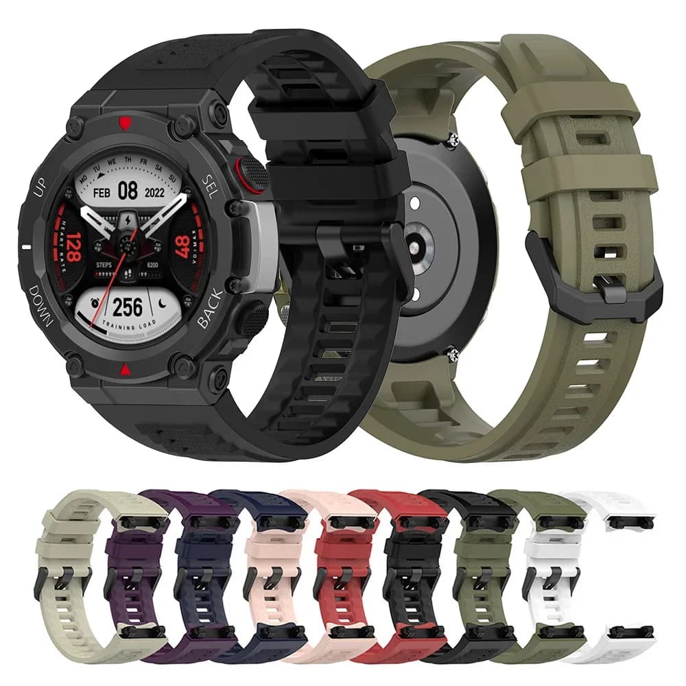 Cinturino in silicone per cinturino intelligente Huami Amazfit T-Rex 2 T-Rex2