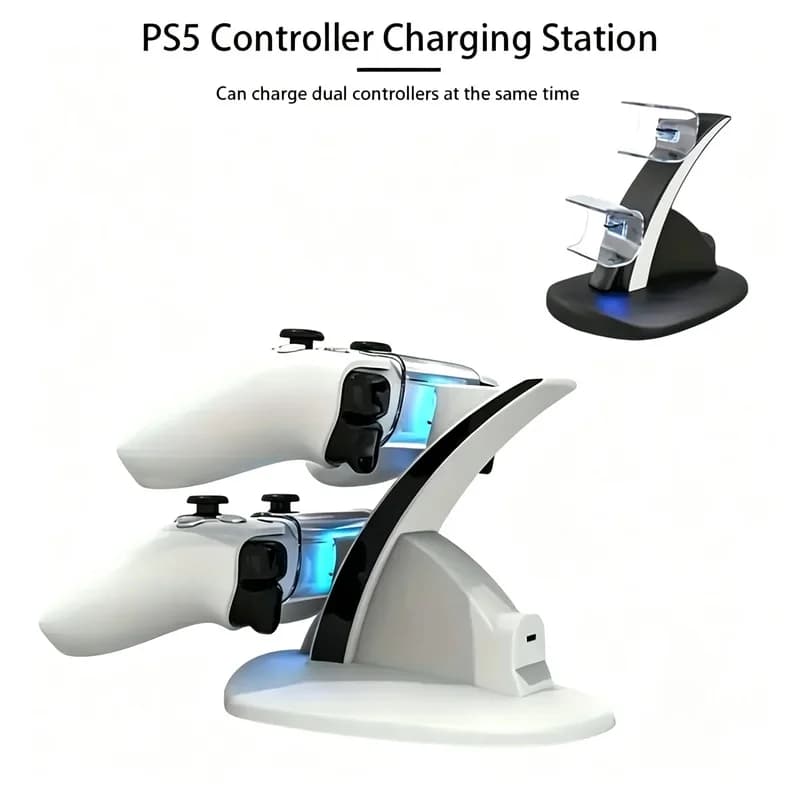 Dual Fast Charger Base For PS5 Controller Gamepad Charging Dock Stand Station for Playstation 5 Wireless Joystick Accessories