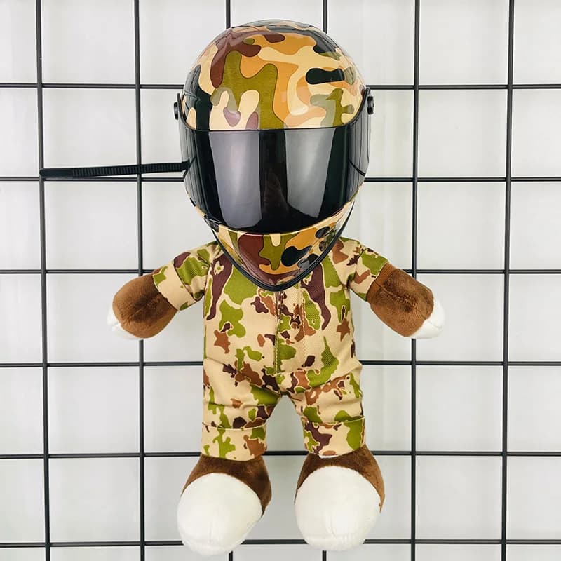 Ciondolo per moto orso mimetico casco decorazione per equitazione ciondolo per baule ornamenti per moto