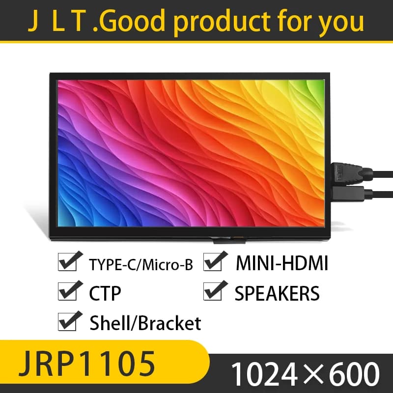 Modulo LCD da 10,1 pollici da 10 pollici 1024*600 display IPS schermo raspberry pi con supporto touch screen pi3 pi4 3B arancione pi banana pi