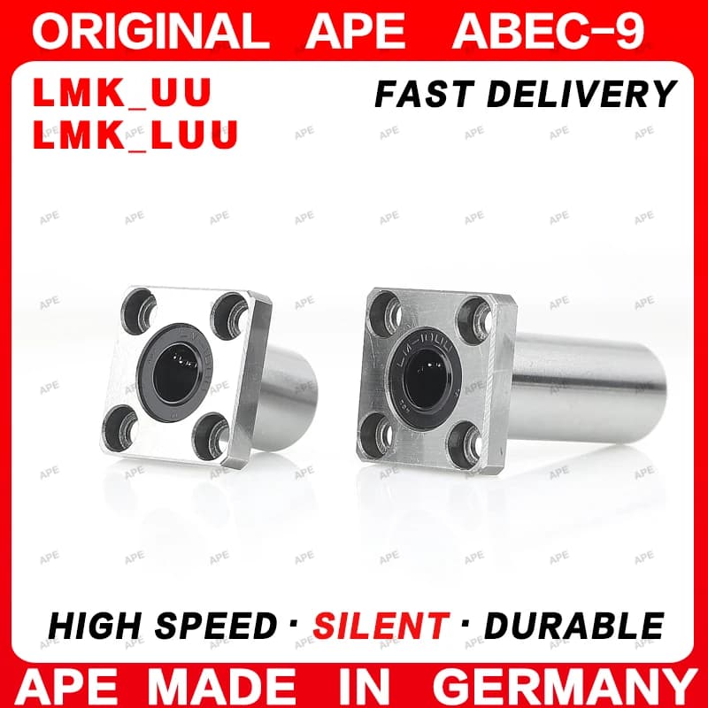 2-4PCS LMK16UU LMK16LUU 16mm LMK16 UU LUU ABEC-9 Precision Linear Motion Bushing Double Seal Bearing for CNC 3D Printer Automati