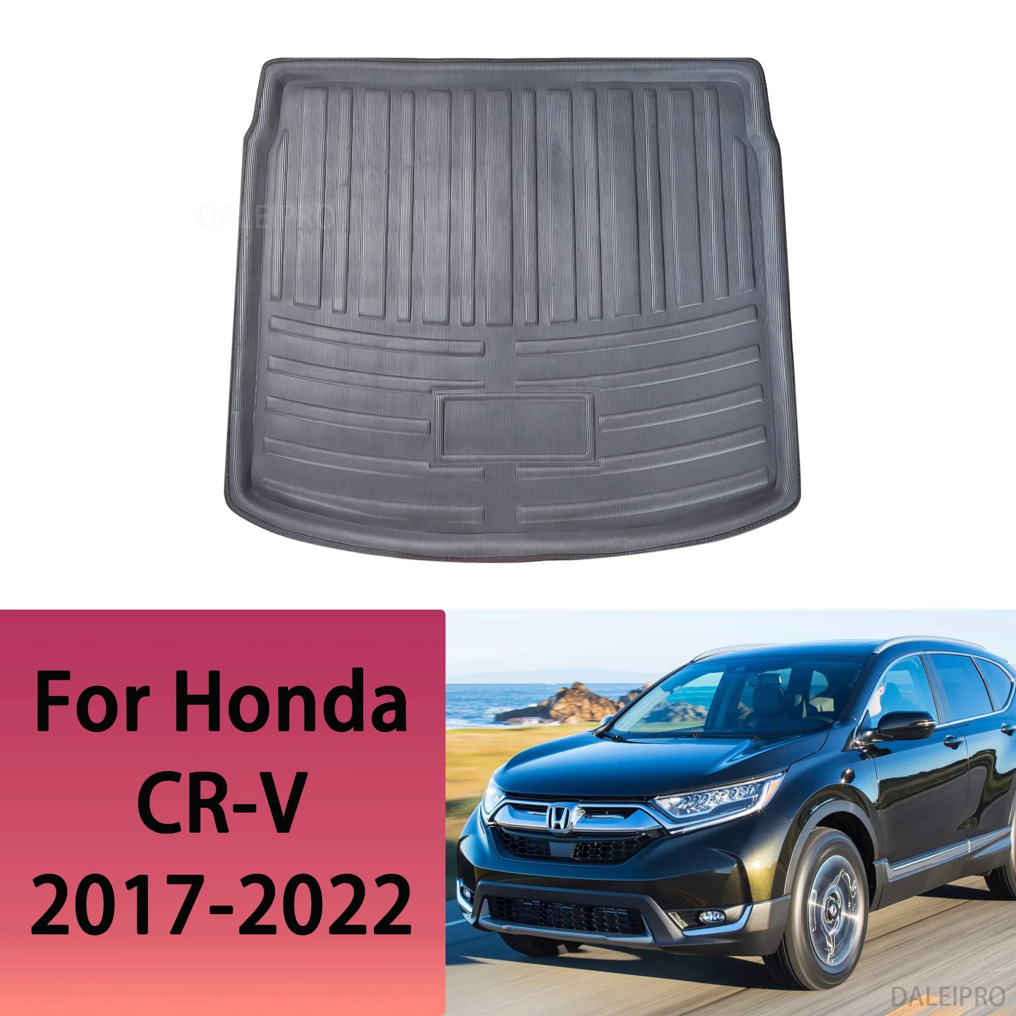 Tappetino per bagagliaio posteriore per auto per Honda CRV CR-V MK5 2017 2018 2019 2020 2021 2022 fodera per bagagliaio su misura vassoio per pavimento protezione per moquette