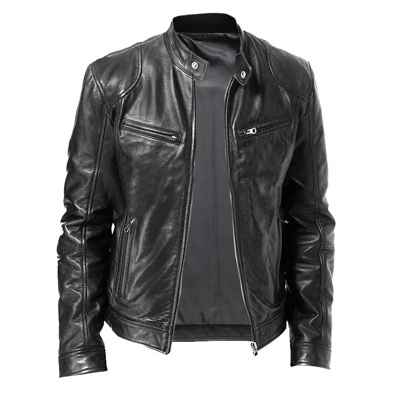 Giacca Casual da Moto in PU da Uomo Primavera 2026, Cappotto in Pelle da Biker, Giacca a Vento in Pelle, Giubbotti in Pelle da Uomo, Abbigliamento Slim
