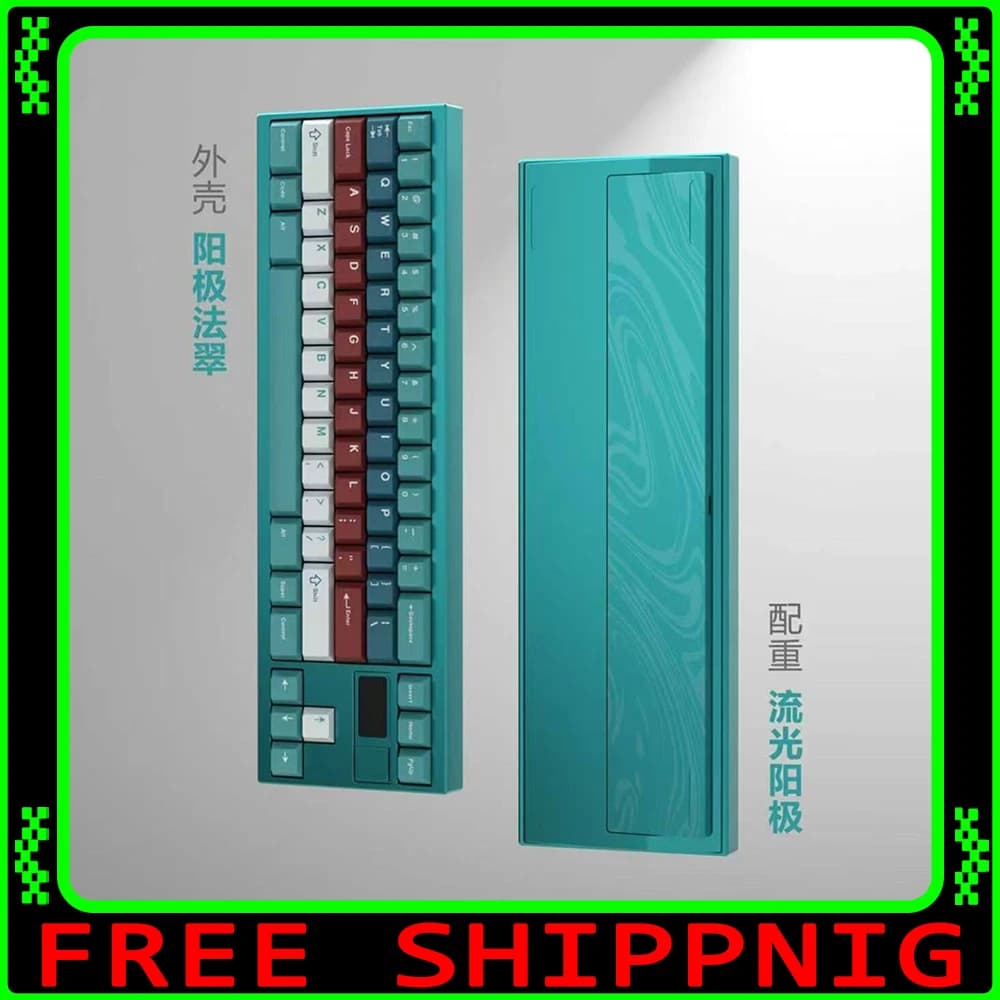 QUER Vela70 R2 Mechanical keyboard kit Tri Mode Wireless keyboard kit GASKET Hot swap screen Aluminum keyboard Accessories for PC