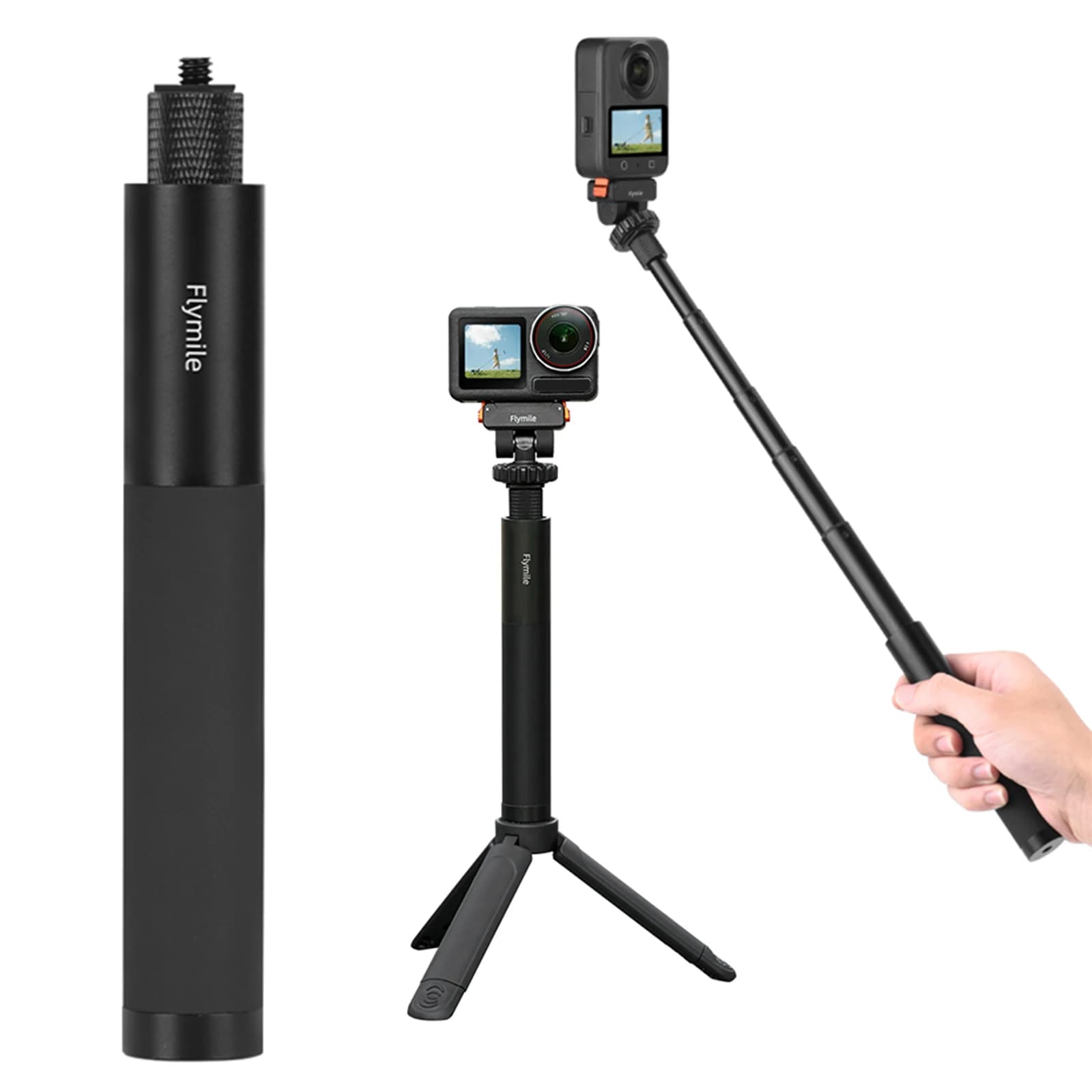 Selfie Stick Portable Camera Adjustable Height New Handle Ultra Long Extension Rod for Insta360 Go Ultra/X5/Pocket 3 camera