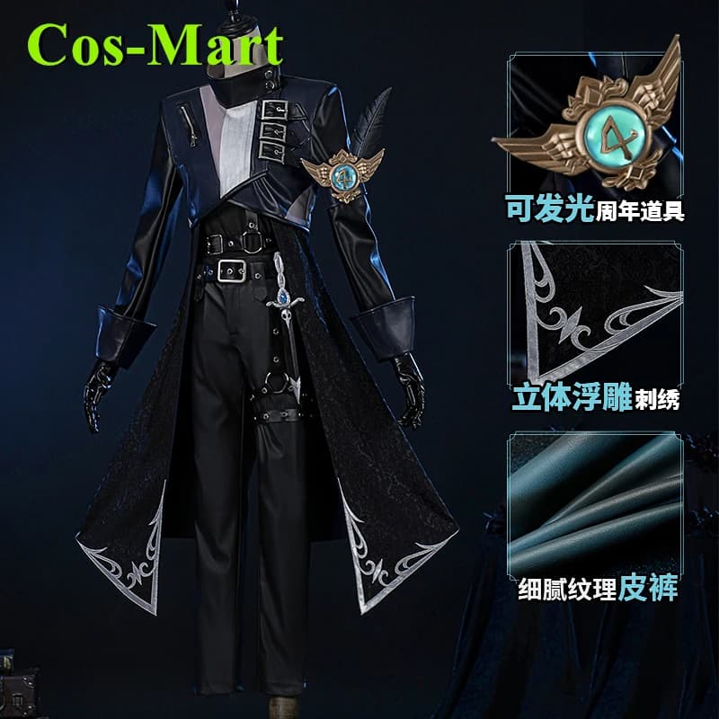 Cos-Mart Identity V Recall Eli Clark Dark Seer Costumi Cosplay Lucky Guy Il Quarto Anniversario Uniforme Gioco Set Completo Raro