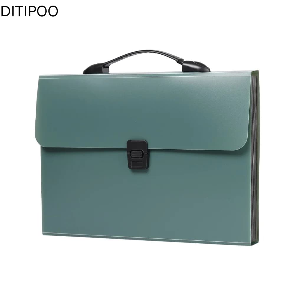 13 Layers Accordion File Folder Large Capacity Waterproof Expanding File Organizer Multifunctional Portable Document Storage Bag