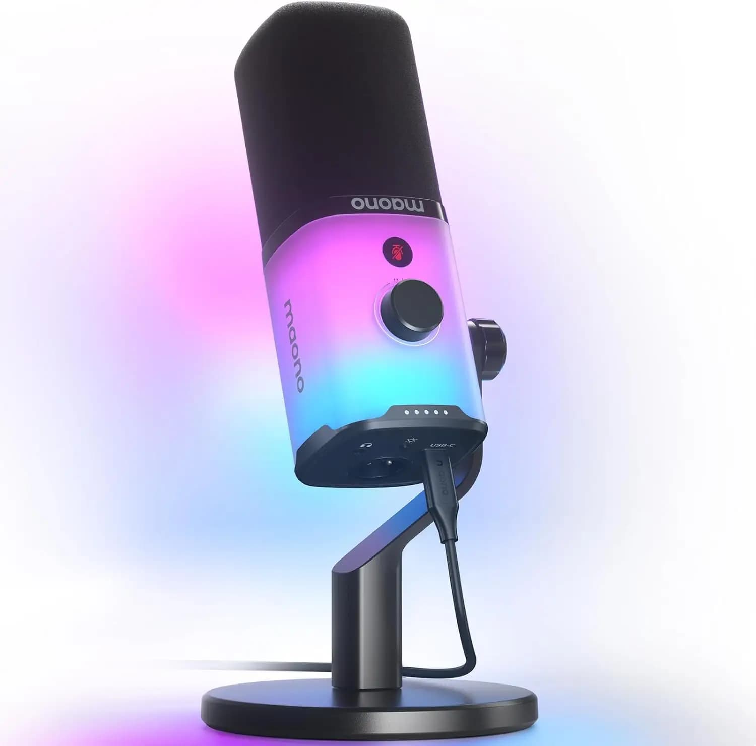 MAONO Dynamic Microphone for USB XLR computer with software-Microphone for RGB PC for players-Microphone Podcast for streaming