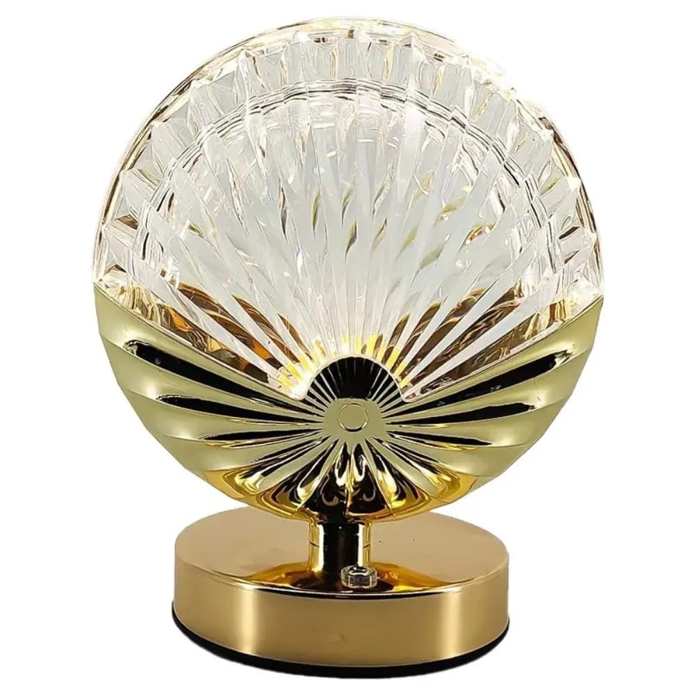 Lampada da Tavolo in Cristallo Dimmerabile, Luce LED Regolabile, Design a Vaso, Controllo Touch, Luce Notturna in Acrilico per Camera da Letto