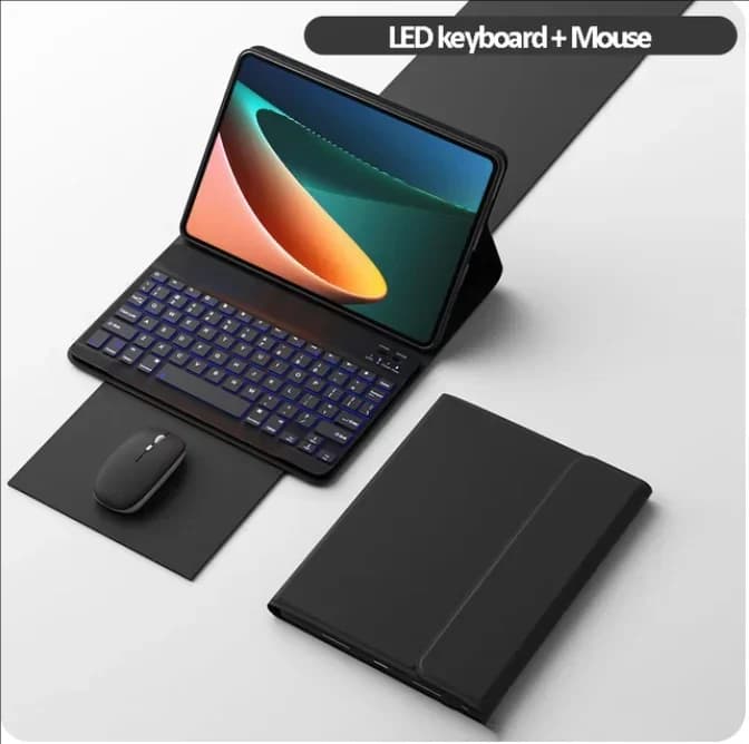 Per Xiaomi Mi Pad 5 Custodia da 11 pollici con tablet wireless Tastiera Retroilluminata a LED per Mipad 5 5 pro 11 "Mouse magnetica Funda