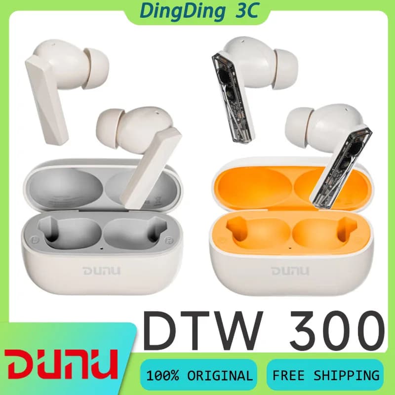 DUNU DTW300 Wireless headset with 6 microphones Noise reduction AI LCP Liquid crystal diaphragm Long-lasting battery Custom sports accessories