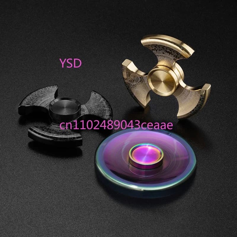 Fidget Spinner in Acciaio Inossidabile | Cuscinetto ad alta precisione, scorrevole e silenzioso | Antistress per adulti per ufficio/ansia