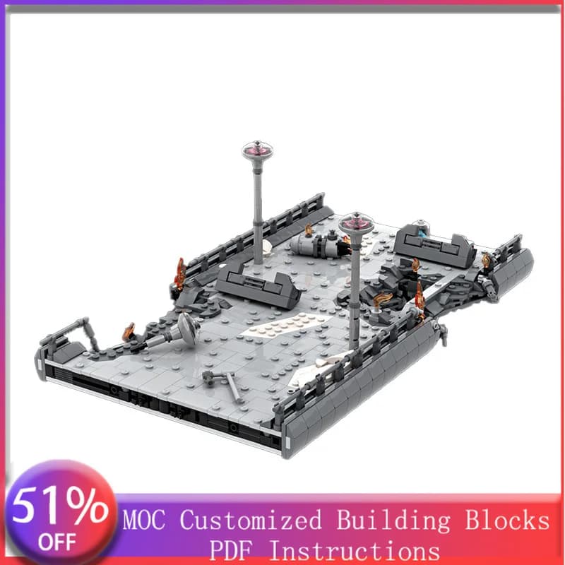 Set di Costruzioni Modulari MOC da 1007 Pezzi, Scena Iconica della Battaglia delle Stelle, Design Semplice, Giocattolo Educativo Fai-da-Te, Regalo per le Vacanze