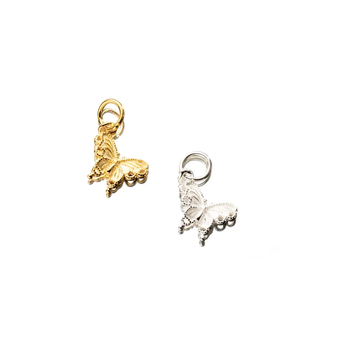 Ciondoli in argento 925 con farfalla in pizzo elegante collana pendente fatto a mano accessori fai da te ciondoli per braccialetto Plata 925 JHA189