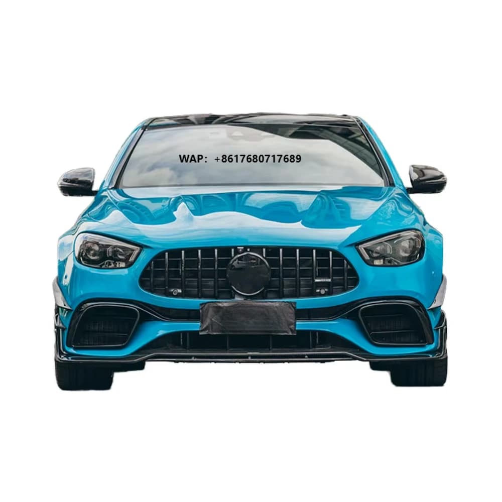 Upgraded Carbon Fiber Front Lip Diffuser Spoiler Side Skirt Body Kit for New E63