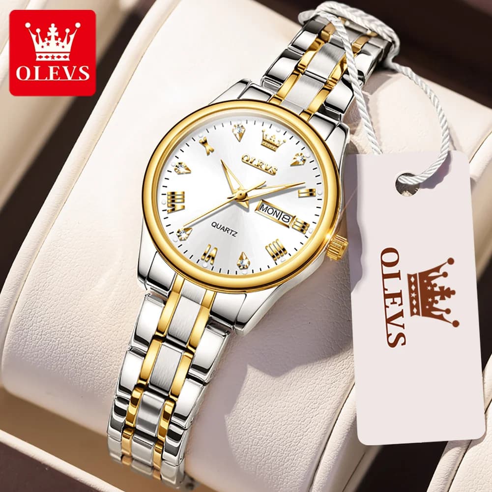 OLEVS 5563 New Fashion Women Waterproof Quartz watch Classic Luxury Brand Lady Watch watches with stainless steel strap