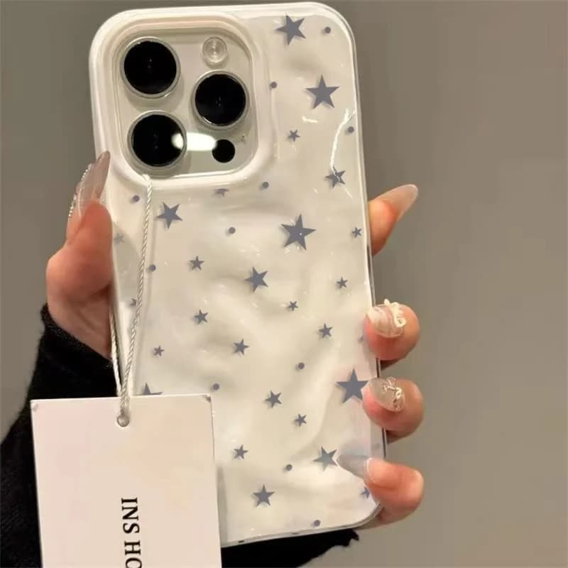 Minimalist Star Candy Color Phone Case For iPhone 17 16 15 14 13 12 11 Pro Max Plus Shockproof Soft TPU Protective Cover Coques