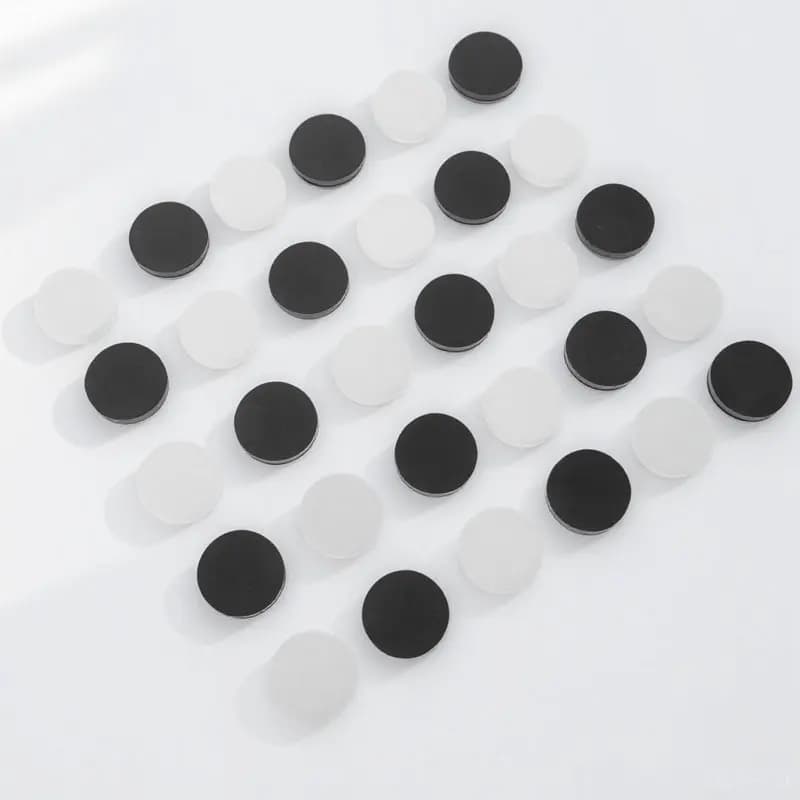 30Pcs Checkers Pieces Plastic Sturdy Round Chess Set Pieces Compact Easy to Carry Board Game Accessory Checkers Piece Plastic
