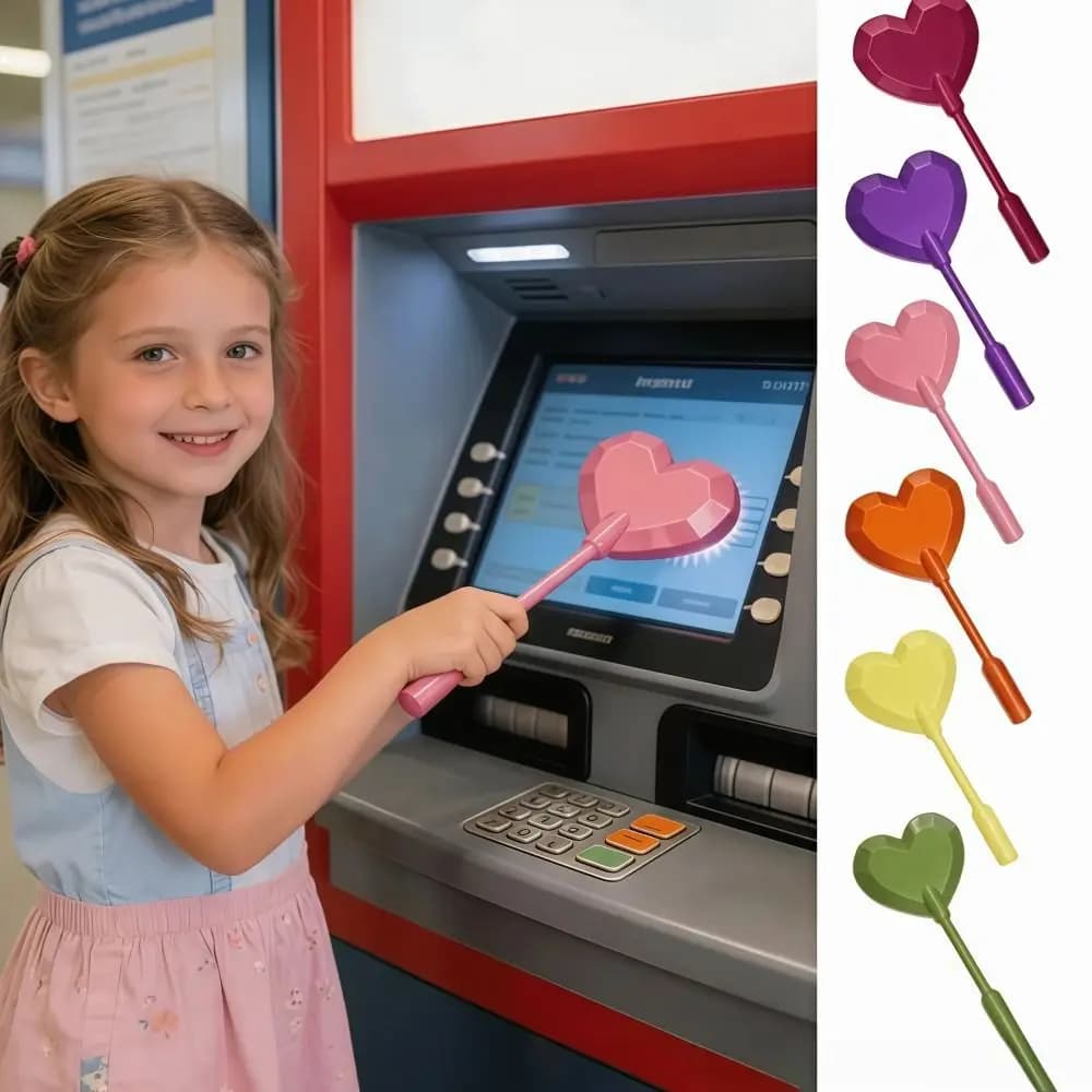 Bacchetta Magica con Design a Cuore per Pagamenti Contactless, Stampata in 3D, Comoda per il Check-out, Porta Carte di Credito NFC