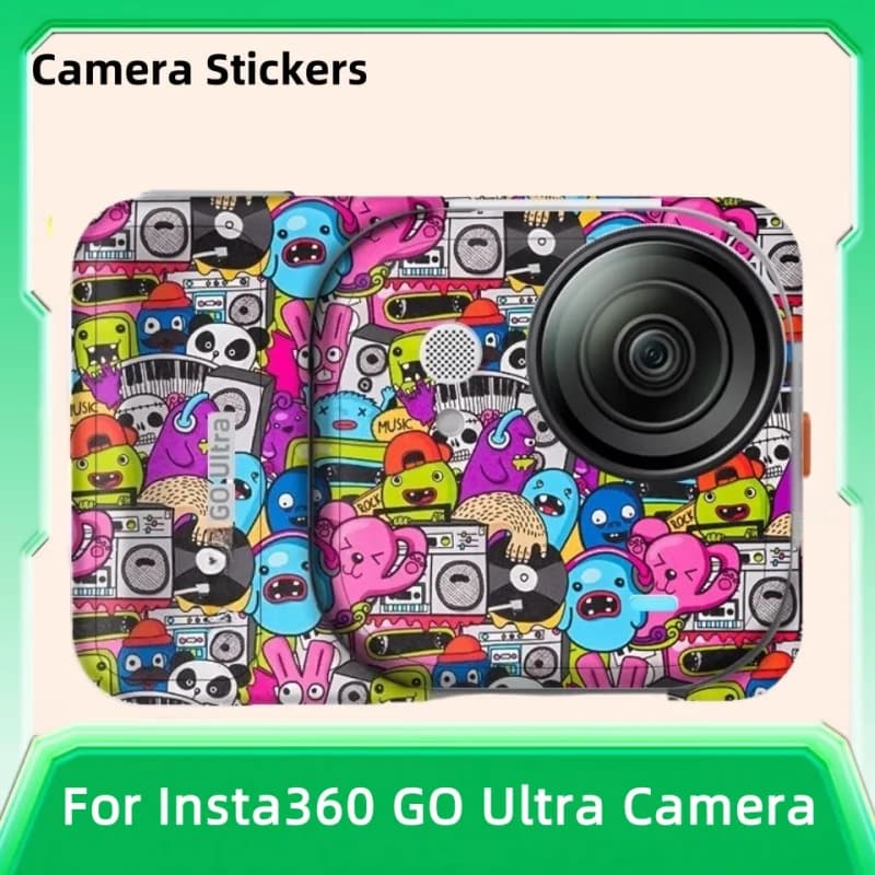 For Insta360 GO Ultra Action Camera Adhesive Premium Decal Skin for Insta 360 Goultra Sports Camera Protective Sticker