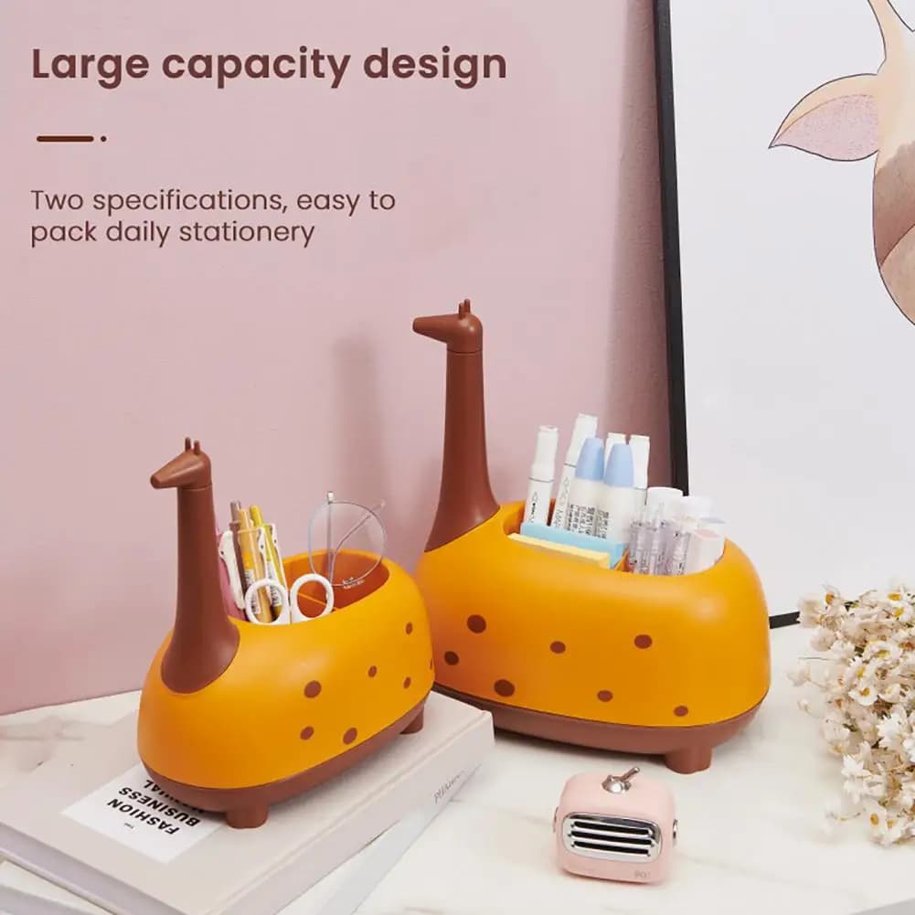 Portapenne giraffa Portapenne a forma di giraffa Organizzatore da scrivania Contenitore portaoggetti multifunzionale per bambini Adulti per ufficio