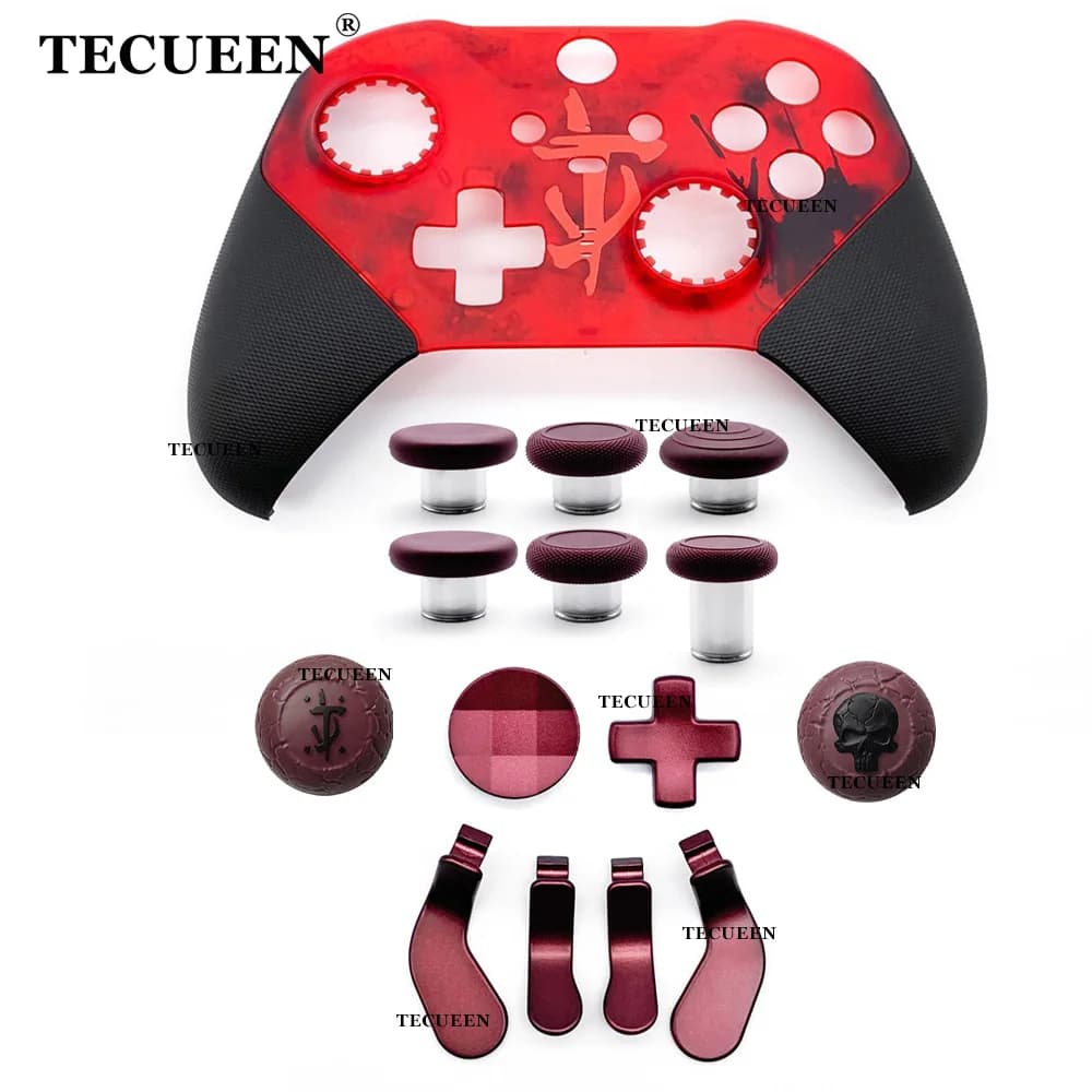 Per Xbox One Elite Controller Serie 2 Piastra frontale Guscio anteriore Kit di parti di ricambio Pulsanti in metallo Grip Joystick Caps