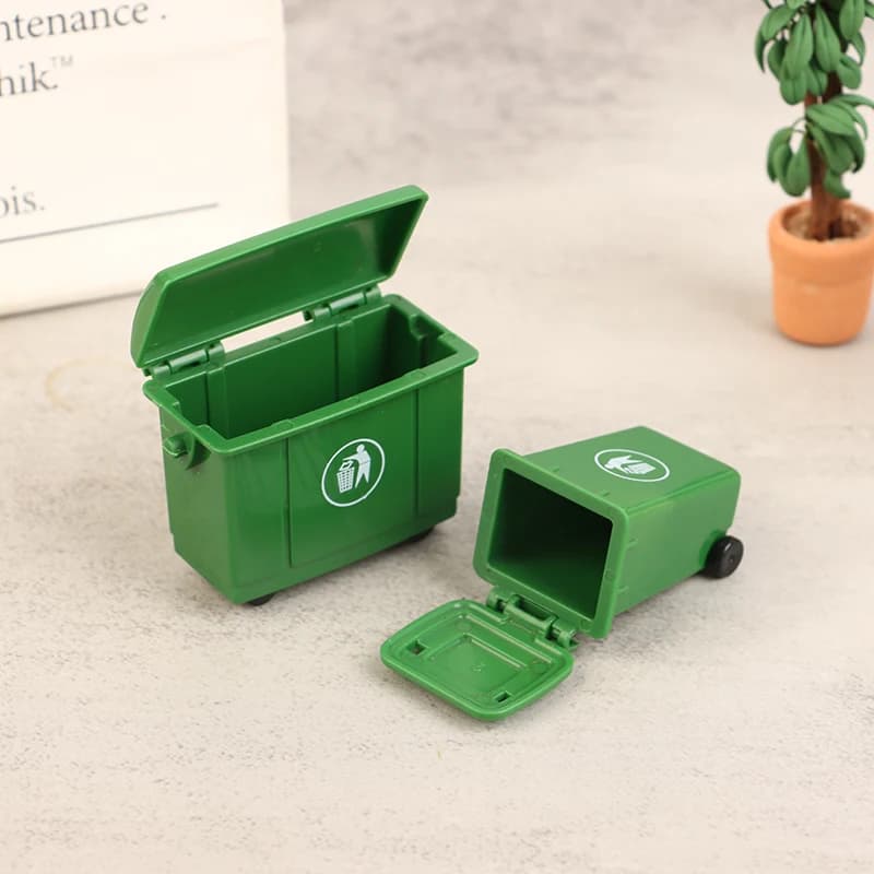 1Set 1:12 Casa delle bambole in miniatura Pattumiera Giocattolo Mini Saneazione Bidoni della spazzatura Modello di Simulazione Spazzatura Bordo della spazzatura Bidone della spazzatura Giocattoli per bambini Regalo