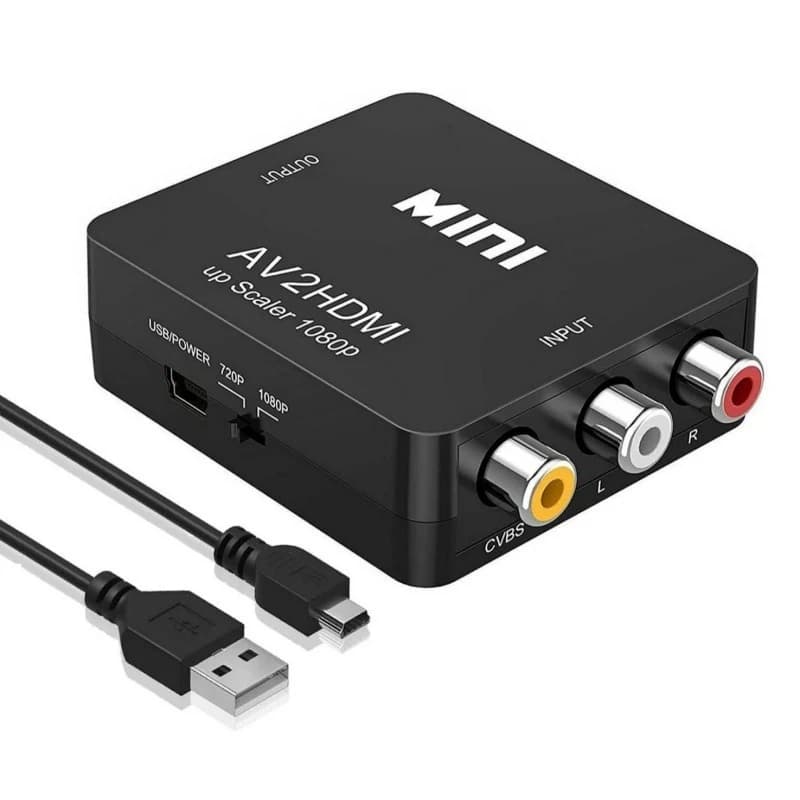 AVTurnHDMIConverter HD1080P Small white boxAV TO HDTVVideo ConverterRCATurnHDMI