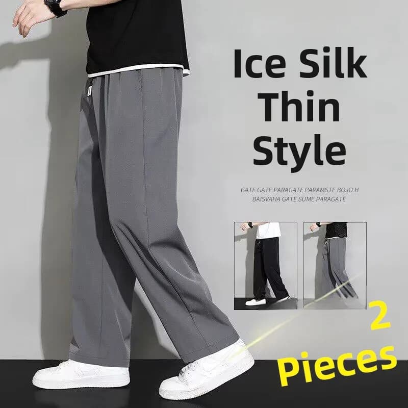 Men's Casual Work Pants Summer New Style Wear-resistant Dirt-proof Outdoor Sports Pants Mid-waist Straight-leg Trousers
