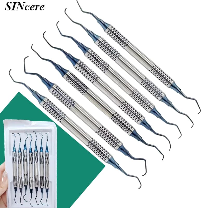 7 PZ/SET Cleaning Of the Denti Scaler Dentale Gracey Curette Scaler Dentale Hygiene Oral Dentistry Tool Chirurgical Tooth Whitening
