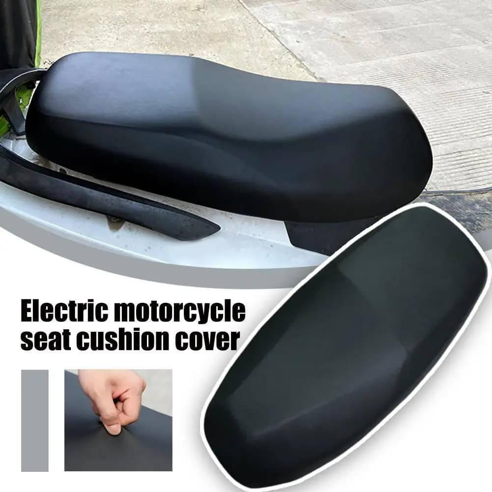 Fodera per cuscino per sedile moto Cuscino in pelle PU Fodera per protezione solare Elastico impermeabile Accessori per sedili per moto Protezione Dekk