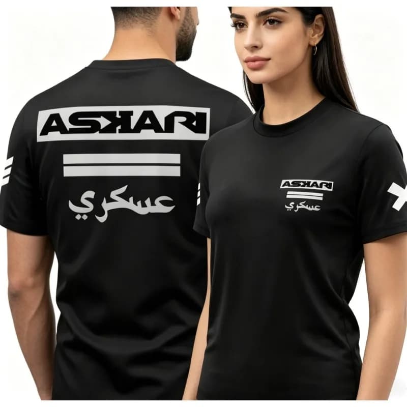 T-Shirt ASKARI Fight Wear da Uomo, Maglietta per Allenamento MMA e Boxe, Streetwear con Stampa Gotica, Abbigliamento Sportivo a Maniche Corte, Top da Palestra Unisex