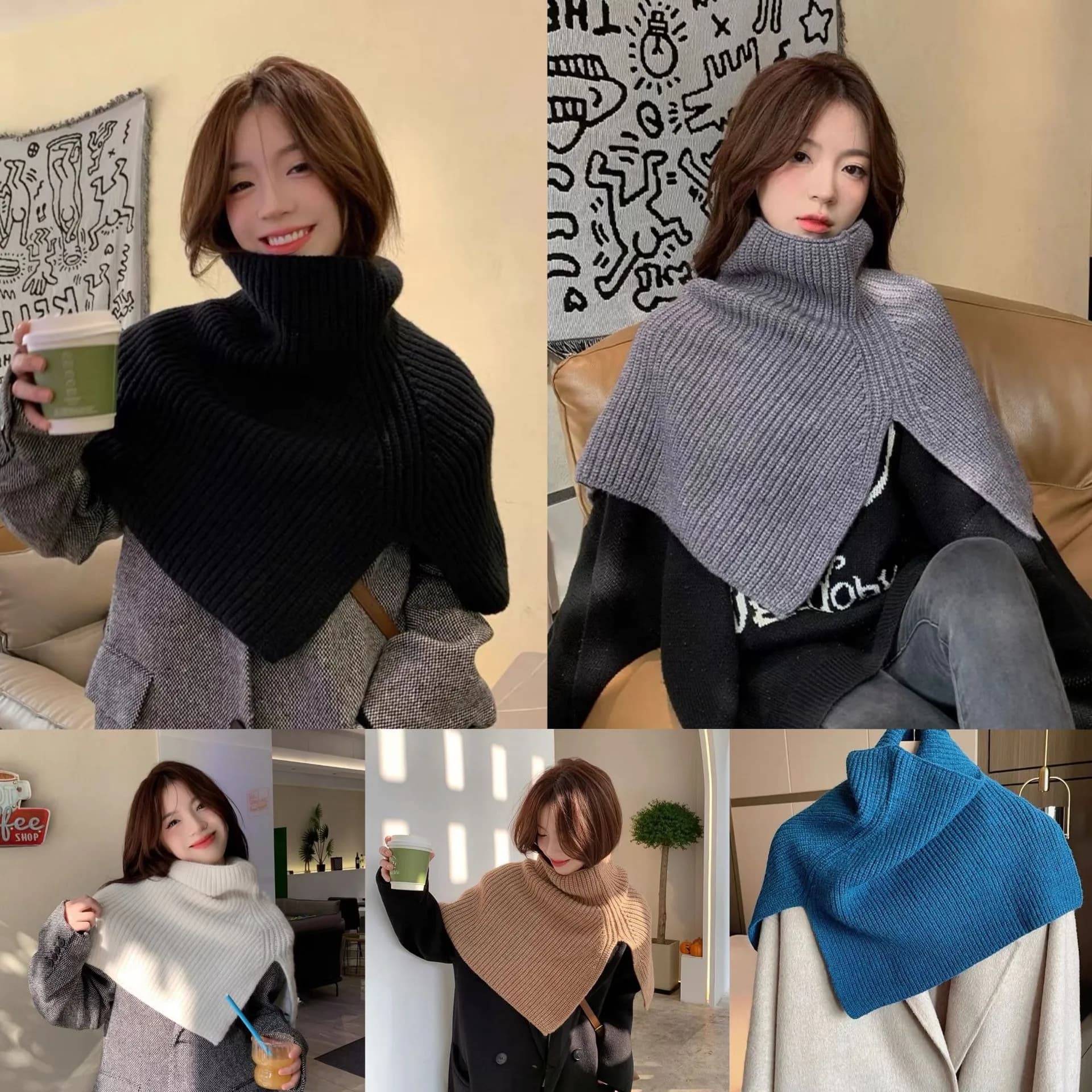 Nuova sciarpa di pelliccia di coniglio donna inverno caldo morbido sciarpe pelose casual donna signora collo esterno scaldacollo colletto