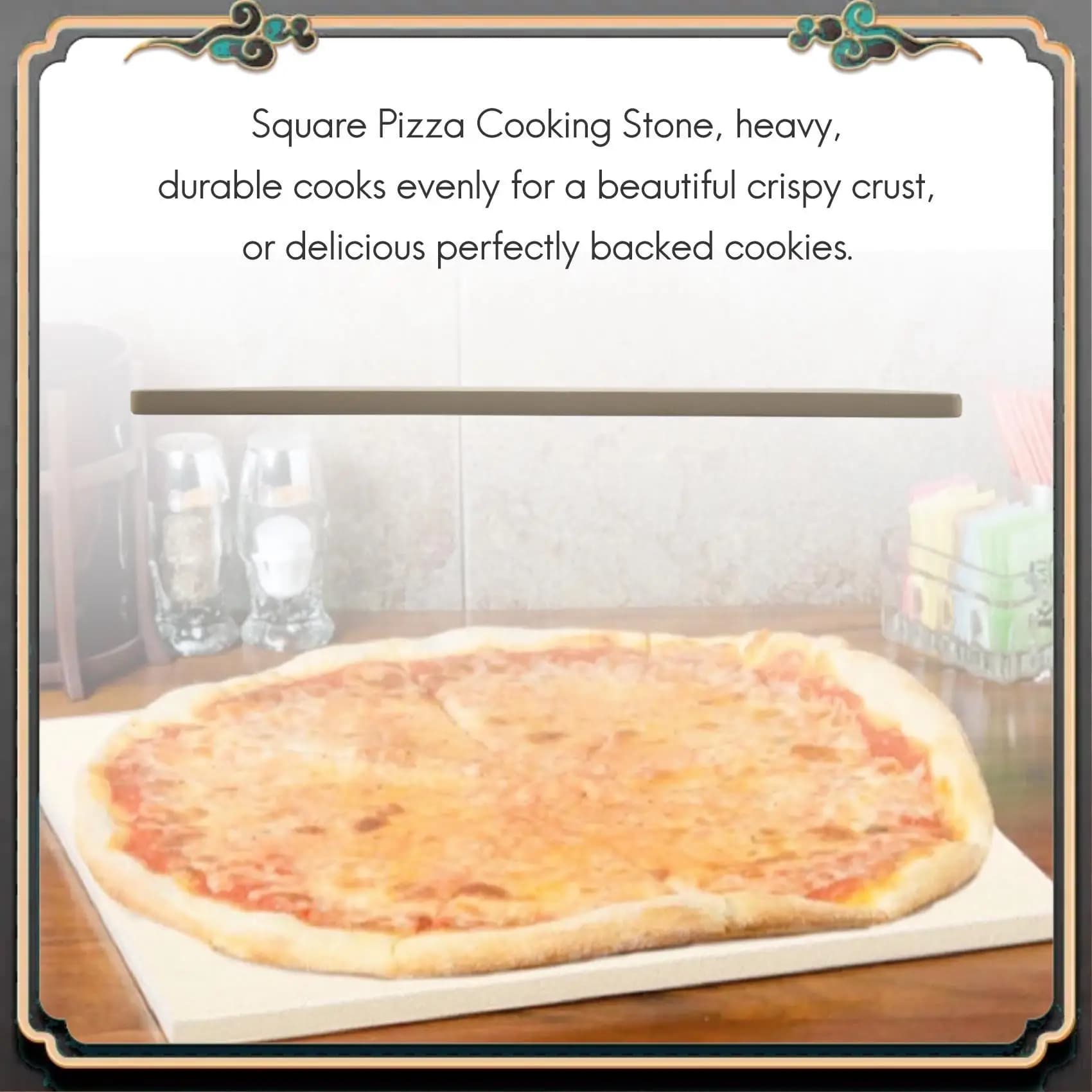 Pietra per pizza premium per cucinare, cuocere alla griglia, strumenti per pizza extra spessi per forno e barbecue, teglia per il pane, teglia da cucina