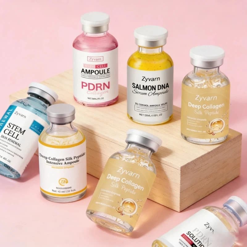 Siero Ampoule al DNA di Salmone PDRN 6 Tipi Collagene Idratante Profondo Essenza Viso Delicata Cura della Pelle