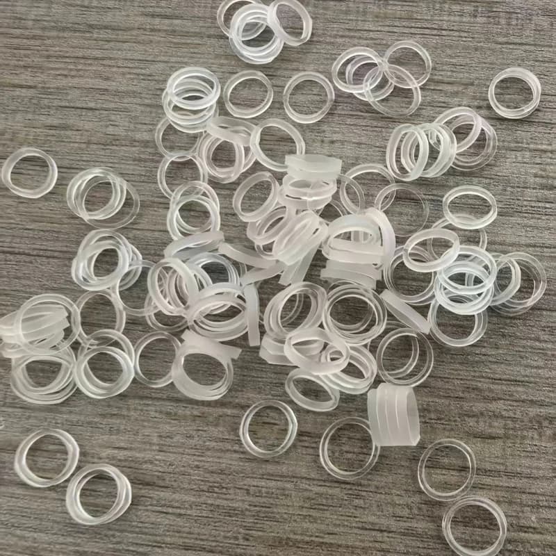 500/1500 Pezzi Elastici per Capelli in Silicone Altamente Elastici e Resistenti, Trasparenti e Bianchi, Resistenti alle Alte Temperature