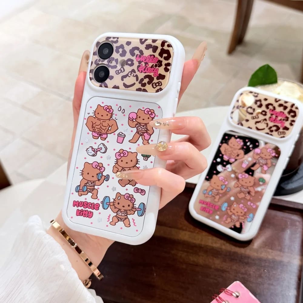 Custodia per telefono di lusso con stampa leopardata Hello Kitty, in offerta, per iPhone 17 Pro Max, 17, 15 Pro, 16 Pro Max, antiurto, protettiva, simpatica