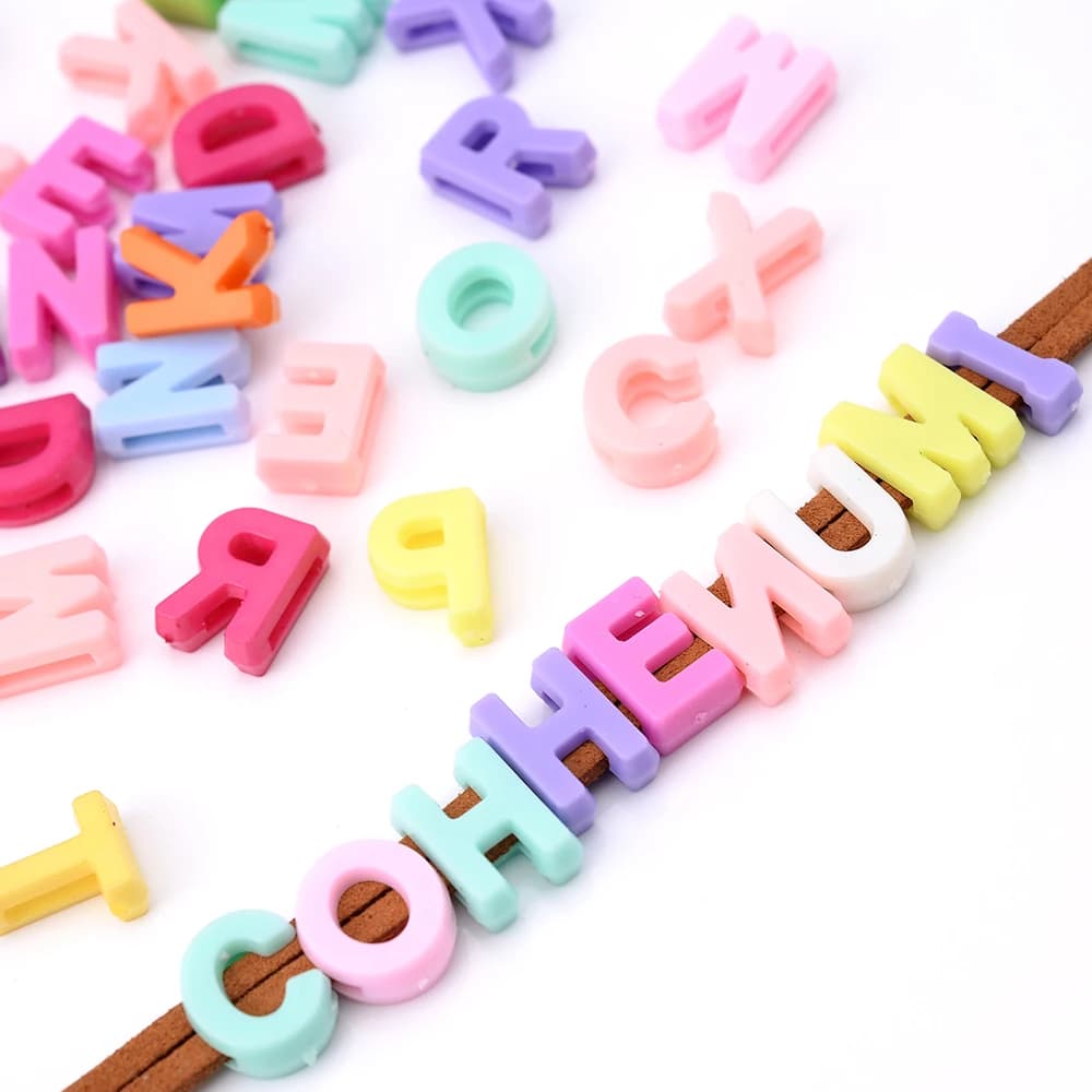 100pcs 12mm Multicolour Random Letter Beads Acrylic Alphabet Bead For Jewelry Making DIY Bracelet Necklace Keychain Accessories