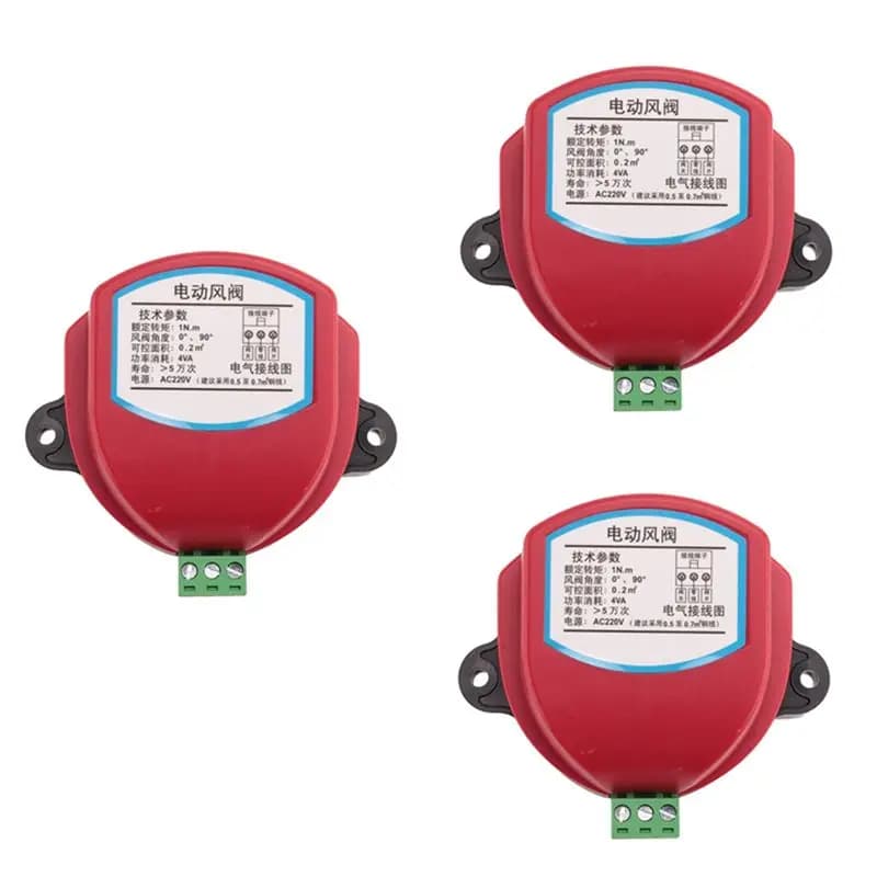 VOFUN-3X 220V Actuator For Air Damper Valve Electric Air Duct Motorized Damper Wind Valve Driver 1NM For Ventilation Pipe