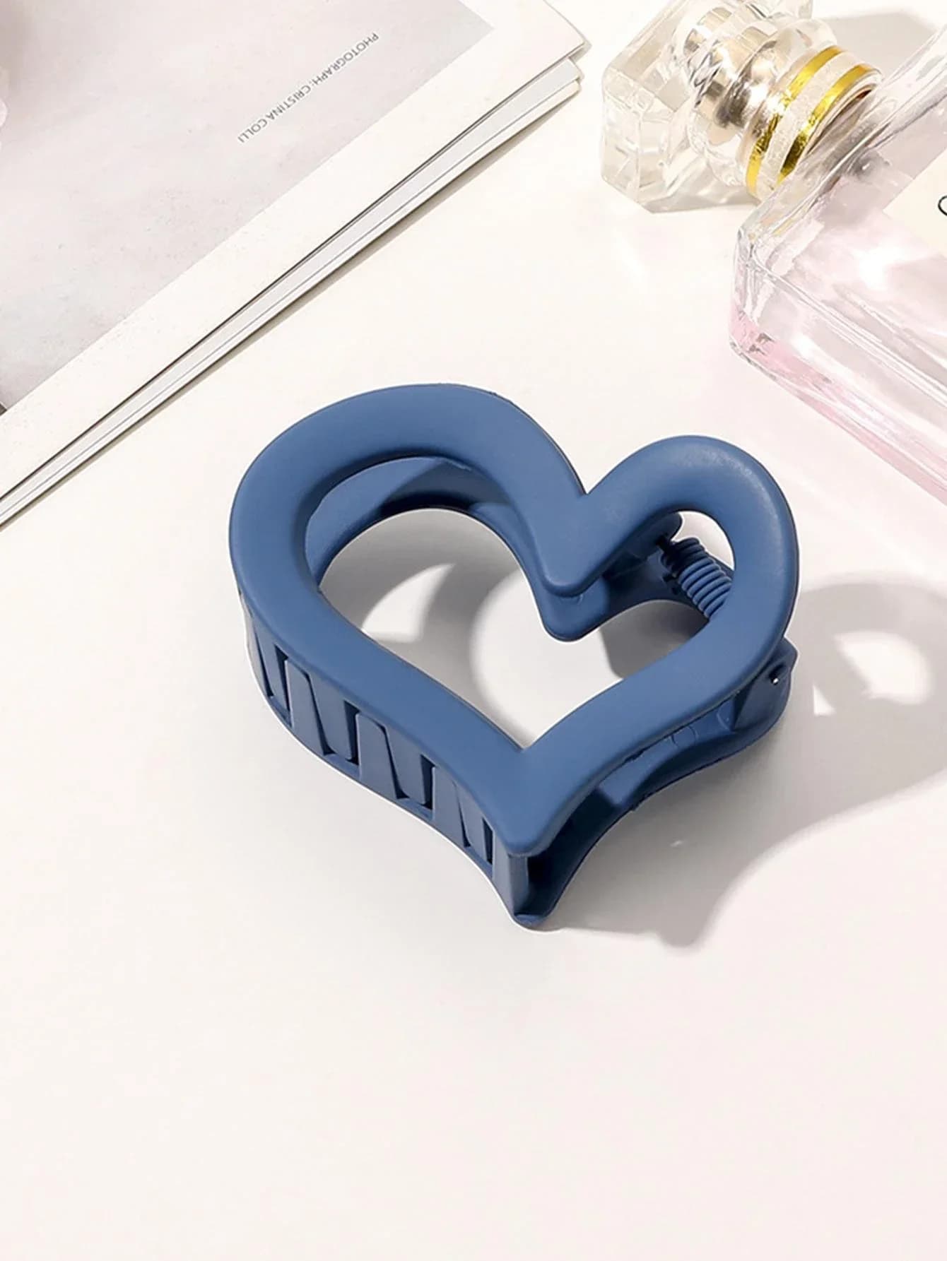 Fermagli per capelli a forma di cuore per donna, accessori per capelli casual in tinta unita