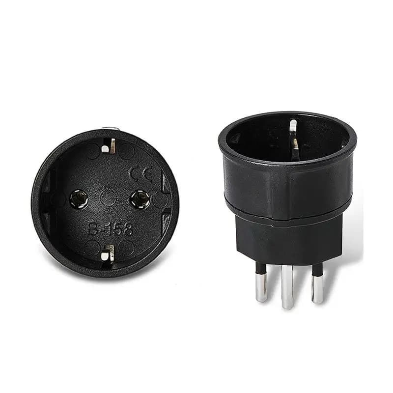 Adattatore da Viaggio Europa Francia a Spina Svizzera, Spina a 3 Pin 10A 250V, Adattatore Elettrico da EU a Svizzera